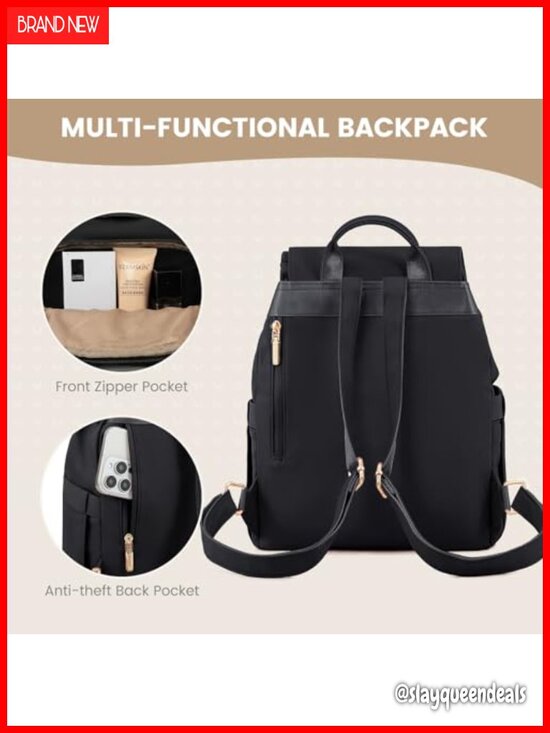 Mini Quilted Backpack Purse Women Anti-theft Water Resistant Travel Daypack main image 4
